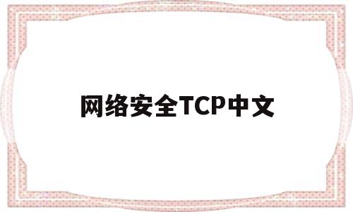 网络安全TCP中文(tcp安全协议)