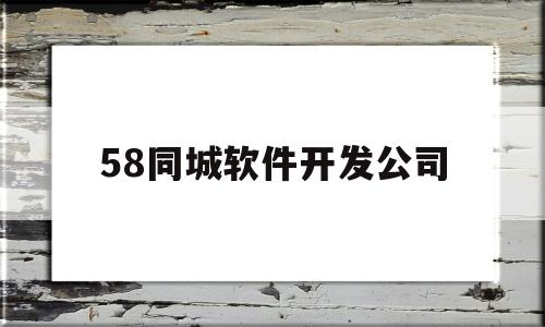 58同城软件开发公司(58软件招聘)