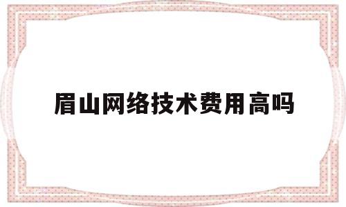 眉山网络技术费用高吗(眉山网络科技有限公司)