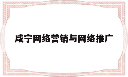 咸宁网络营销与网络推广(襄阳网站营销与推广)