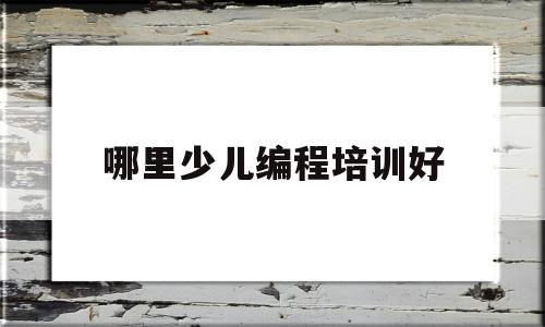 哪里少儿编程培训好(哪家少儿编程培训班比较好)