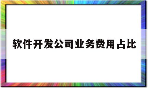 软件开发公司业务费用占比(软件开发公司业务费用占比怎么算)