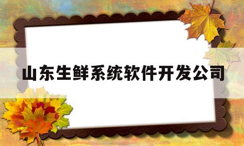 山东生鲜系统软件开发公司(山东鲜生活冷链物流有限公司)