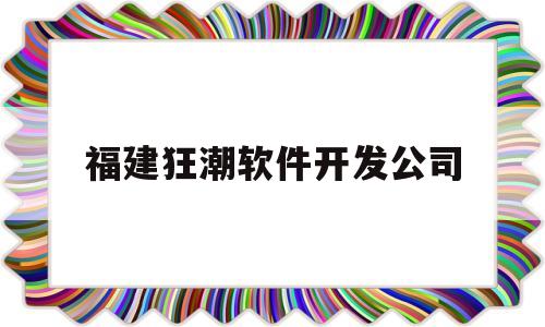 福建狂潮软件开发公司(福建狂潮软件开发公司怎么样)