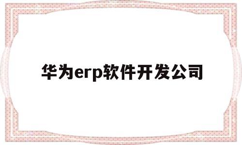 华为erp软件开发公司(华为的erp)