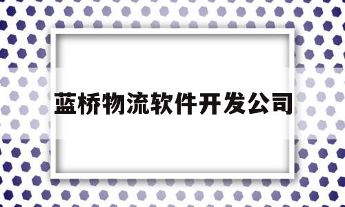 蓝桥物流软件开发公司(蓝桥物流软件开发公司怎么样)