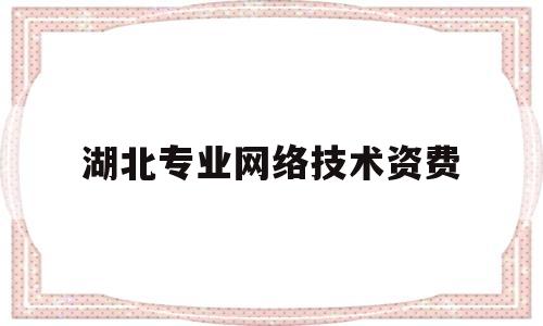 湖北专业网络技术资费(湖北专业网络技术资费多少)