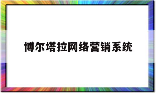 博尔塔拉网络营销系统(博尔塔拉企业拓展公司)