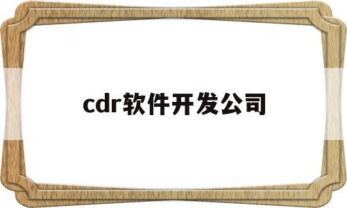 cdr软件开发公司(cdr软件介绍)