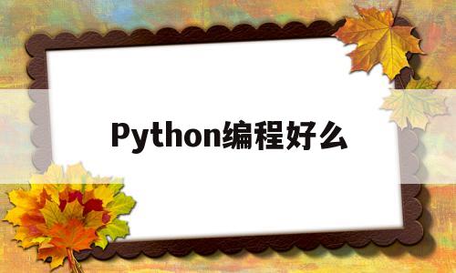 Python编程好么(python编程有前途吗)