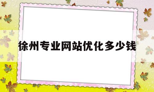 徐州专业网站优化多少钱(徐州专业网站优化多少钱一个)