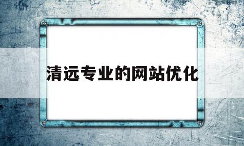 清远专业的网站优化(清远网站制作公司)