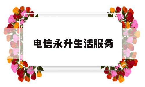 电信永升生活服务(电信服务案例分享)