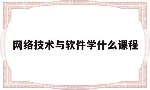 网络技术与软件学什么课程(网络技术和软件工程哪个好)