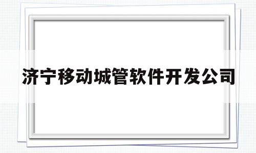 济宁移动城管软件开发公司(济宁移动官网网站)