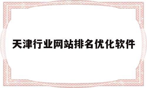 天津行业网站排名优化软件(天津网站优化首页)