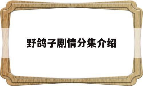 野鸽子剧情分集介绍(野鸽子电视剧主演是谁)