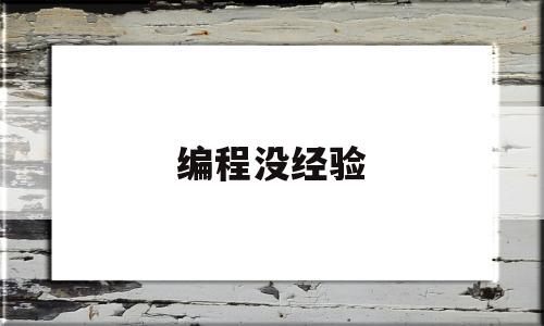 编程没经验(学编程难不难对于没有学历的人)