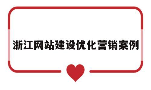 浙江网站建设优化营销案例(网站优化方案案例)