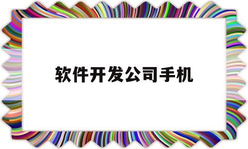 软件开发公司手机(软件开发公司手机不带摄像头)