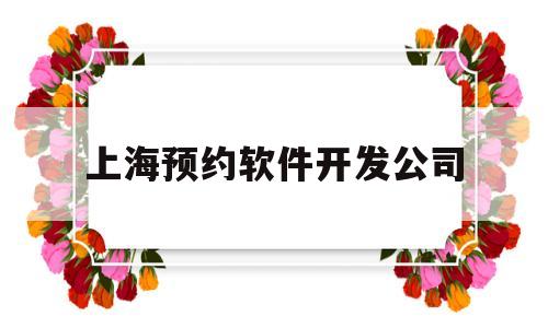 上海预约软件开发公司(上海预约软件开发公司招聘)