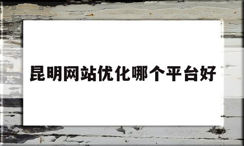 昆明网站优化哪个平台好(昆明网站优化方案)