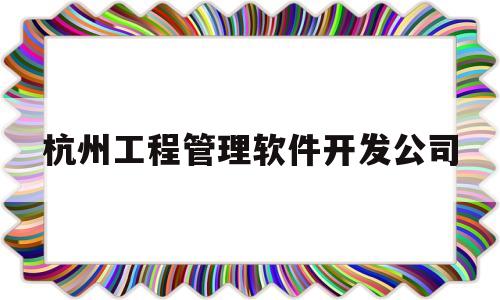 杭州工程管理软件开发公司(杭州最好的软件开发公司)