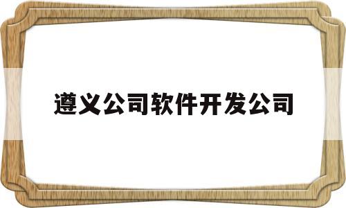 遵义公司软件开发公司(遵义公司软件开发公司有哪些)
