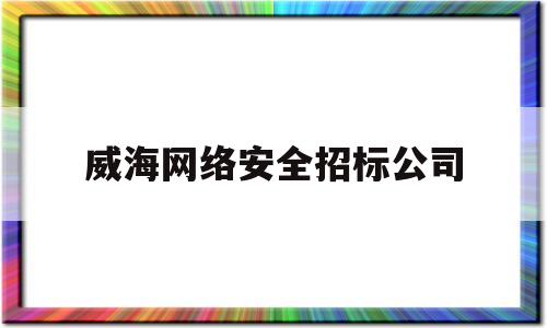 威海网络安全招标公司(威海网络公司哪家好)
