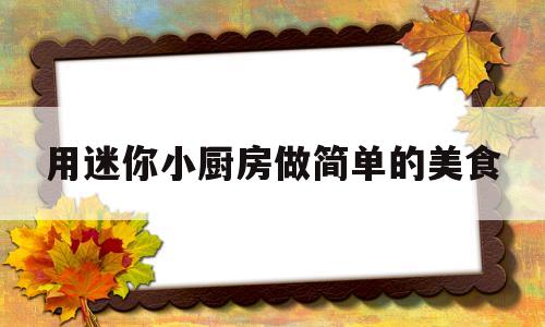 用迷你小厨房做简单的美食(用迷你小厨房做简单的美食怎么做)