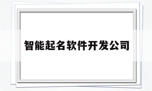 智能起名软件开发公司(智能化起名)