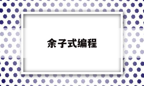 余子式编程(余子式有啥用)