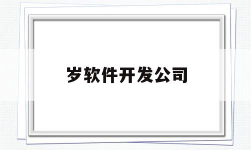 岁软件开发公司(软件开发app公司)