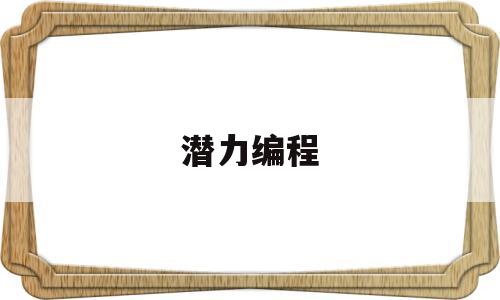 潜力编程(未来编程)