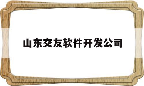 山东交友软件开发公司(山东交友征婚)