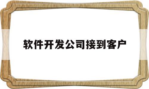 软件开发公司接到客户(软件开发公司为客户开发软件的收入属于)