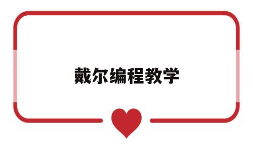 戴尔编程教学(戴尔编辑启动选项怎么输入)