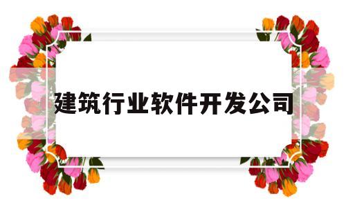 建筑行业软件开发公司(建筑设计软件开发公司)