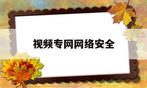 视频专网网络安全(网络安全视频宣传片)
