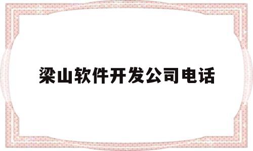 梁山软件开发公司电话(梁山开发区招聘信息大全)