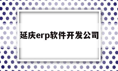 延庆erp软件开发公司(庆云即将开发的大项目)