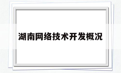 湖南网络技术开发概况(湖南网络技术学院怎么样)