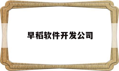 早稻软件开发公司(早稻软件是真的吗)