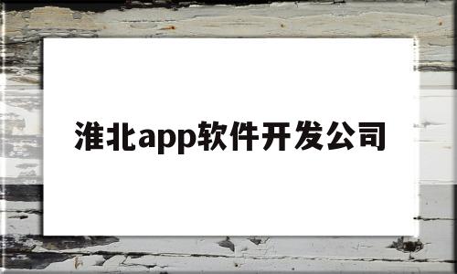 淮北app软件开发公司(淮北程序员招聘)
