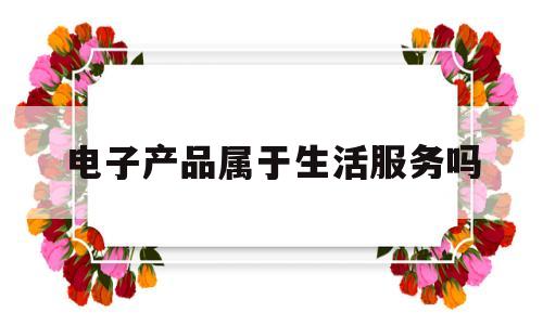 电子产品属于生活服务吗(电子产品属于什么服务)