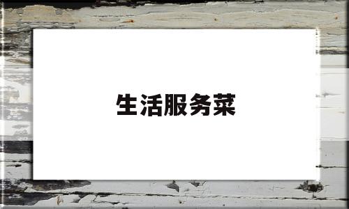 生活服务菜(生活服务吧)