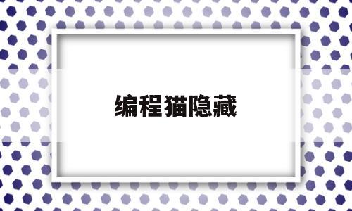 编程猫隐藏(编程猫的界面)