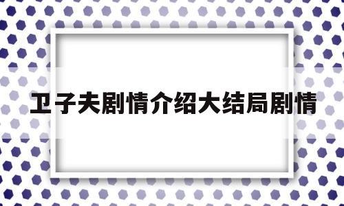 卫子夫剧情介绍大结局剧情(卫子夫 剧情介绍)
