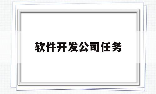 软件开发公司任务(一个软件开发公司主要职位)