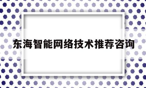 东海智能网络技术推荐咨询(东海智能网络技术推荐咨询公司)